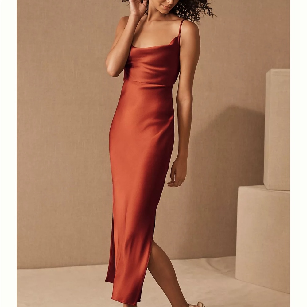 Cowl neck BHLDN Anthropologie dress